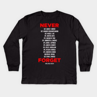 Never Forget 13 Fallen Soldiers Kids Long Sleeve T-Shirt